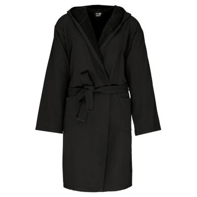 Unisex organic hooded bathrobe